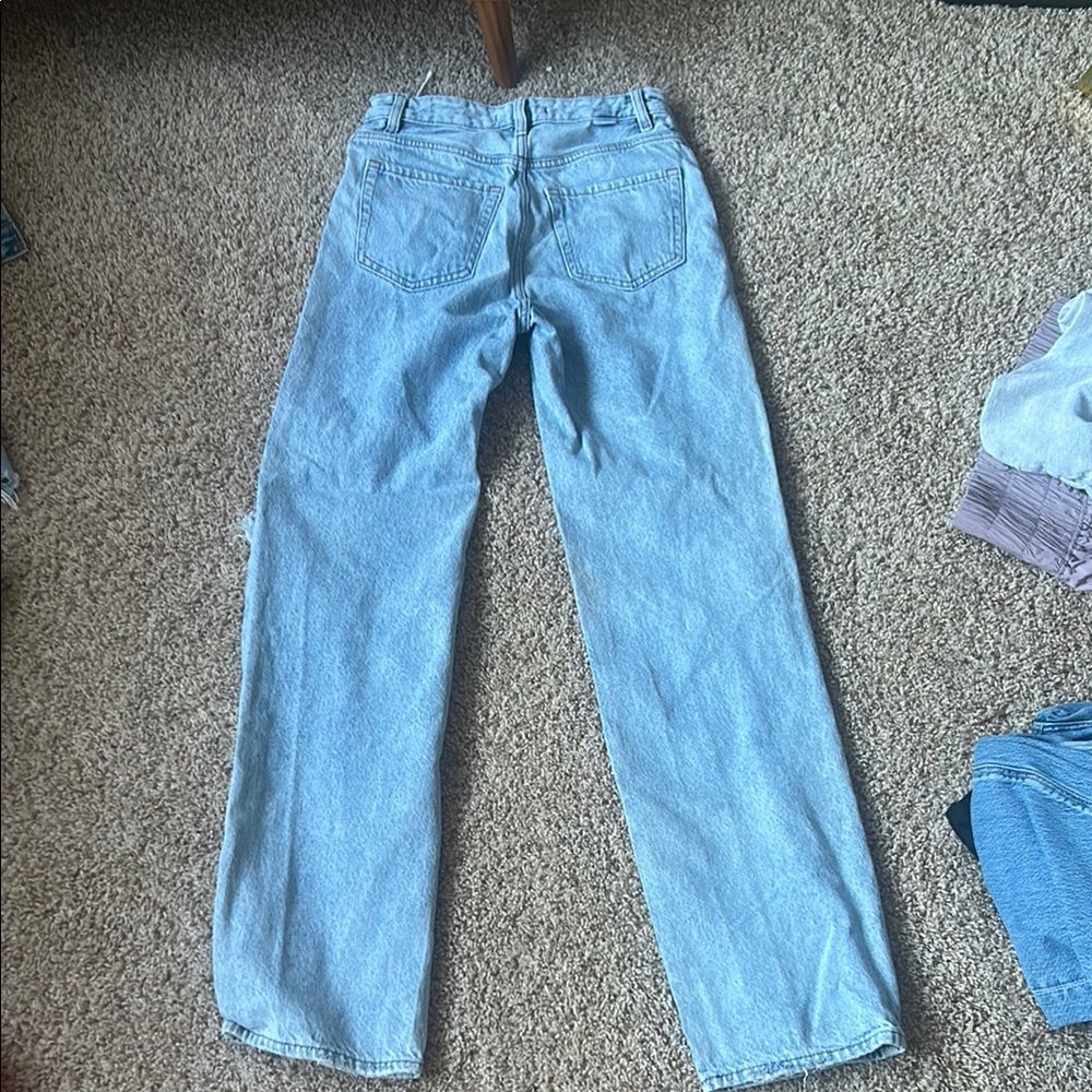 PacSun Light Blue Distressed Boyfriend Jeans - Picture 3 of 3